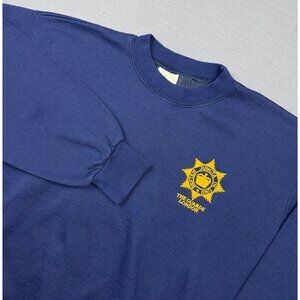 Vintage The Guards London Septem Juncta In Uno Sweatshirt Navy Sz Large England